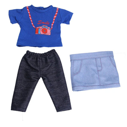 18-inch American doll clothes in pink and green, high-quality fabric for durable play and display
