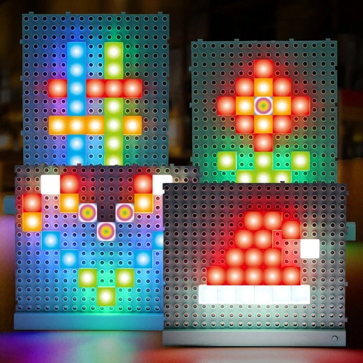 Dazzling DIY LED building blocks with vibrant lights and endless customization possibilities