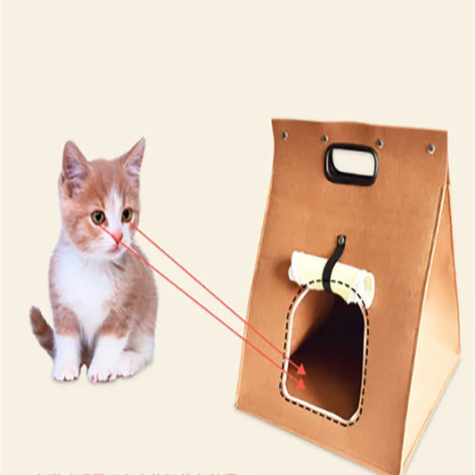 Cozy Cat Cabin: A premium pet house made of high-quality non-woven felt for year-round comfort and style