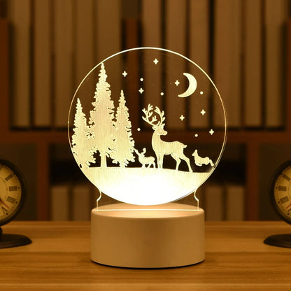 Cartoon 3D night light with touch control measuring 210mm by 110mm