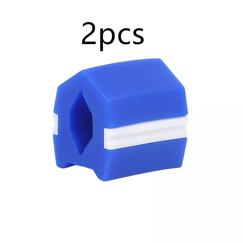 Jawline fitness ball and facial toner in blue, red, rose red, and black for muscle strengthening