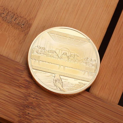 Jesus Commemorative Coin in gold and silver finishes, a spiritual keepsake for collectors and believers.