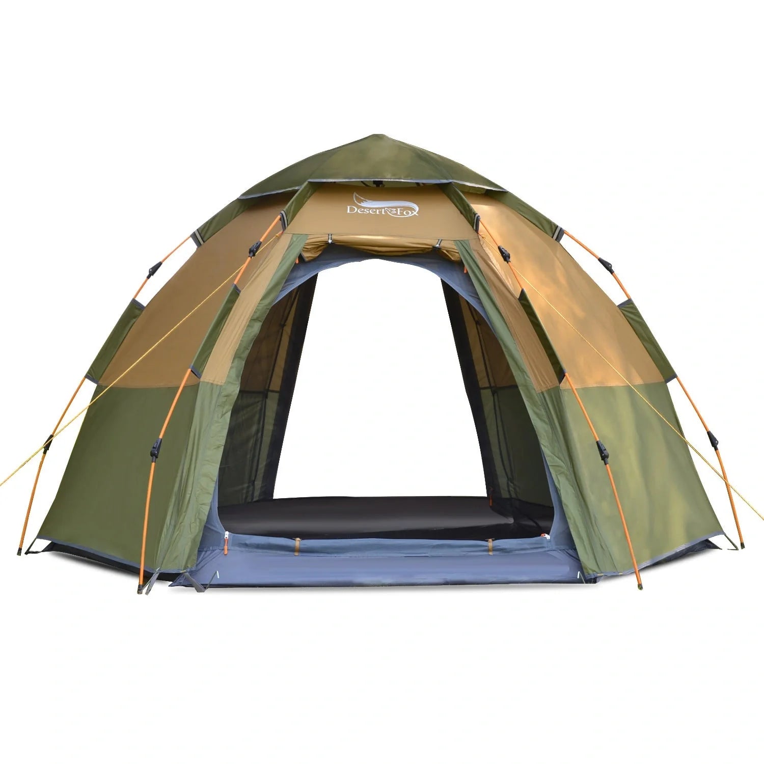 Automatic Hexagonal Tent for group camping with double-layer protection