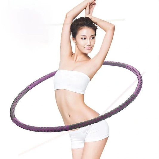Adjustable stainless steel fitness hoop for weight loss and body toning