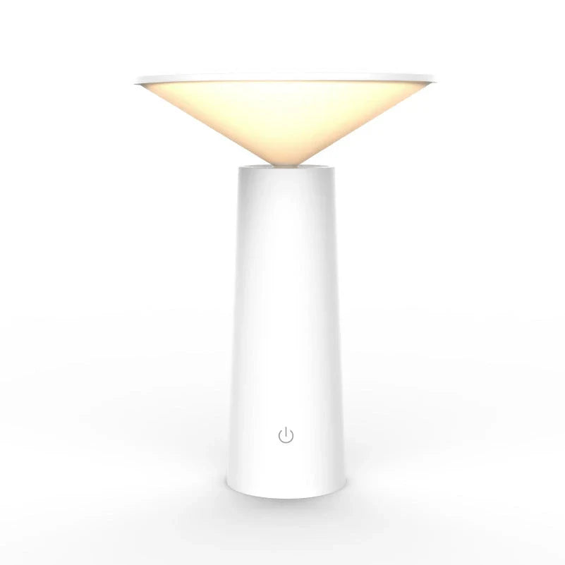 Adjustable desk lamp with three lighting modes, touch control, and rotating head