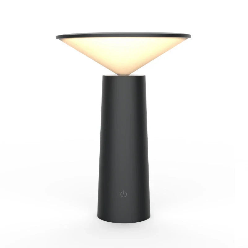 Adjustable desk lamp with three lighting modes, touch control, and rotating head