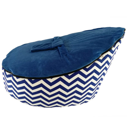 Red baby bean bag chair 75x55x35cm with foam filling for bedroom naps and lounging, fabric cover in multiple colours