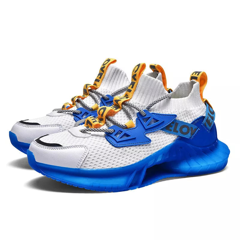 Men's luminous running shoes with lightweight coconut design for night jogging