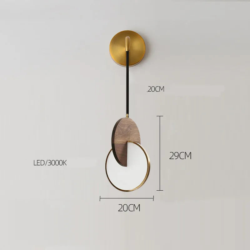 Long-line walnut wood chandelier with carved details and warm white lighting