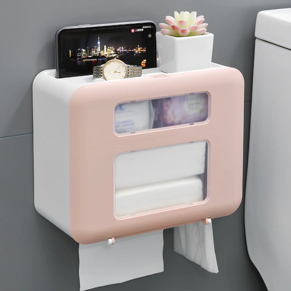 Anan tissue box in blue with 26x13x21cm dimensions for bathroom organisation