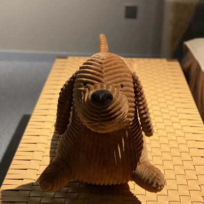 Brown British Short-Legged Dachshund Pillow with plush cover and cotton filling