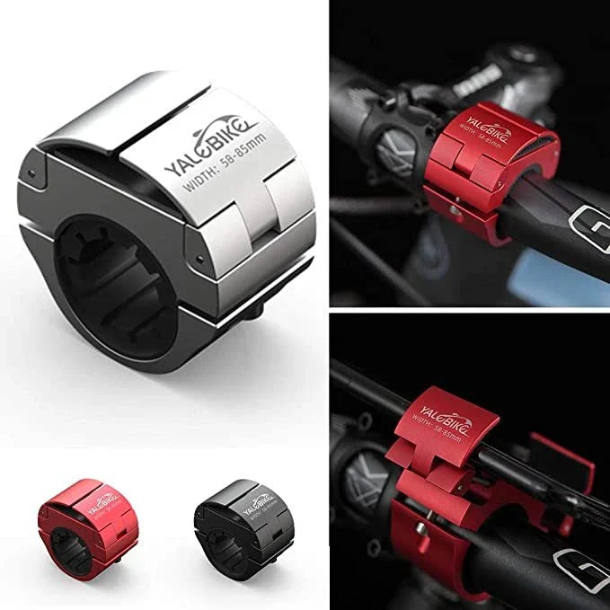 Durable aluminum folding bike phone mount with universal cell phone holder for motorcycle and bicycle use