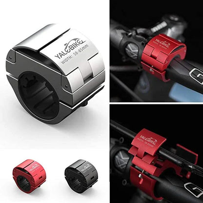 Durable aluminum folding bike phone mount with universal cell phone holder for motorcycle and bicycle use