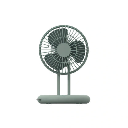 White retractable USB fan showing folded and open positions with USB cable