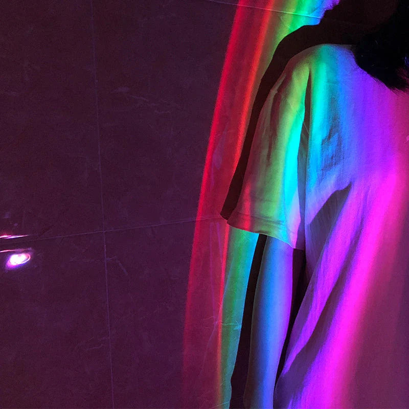 Enchanting Rainbow Projection Lamp with vibrant LED lighting and calming rainbow projection