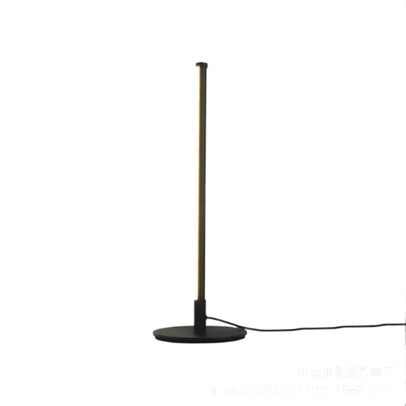 Modern Nordic bedside lamp with RGB colour changing LED lights and remote control in black or gold finish