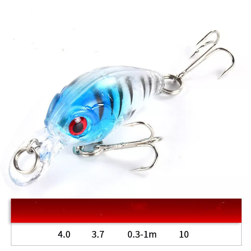 3.7g Luya Bait Set for freshwater cockroach control, durable ABS material, 4cm length