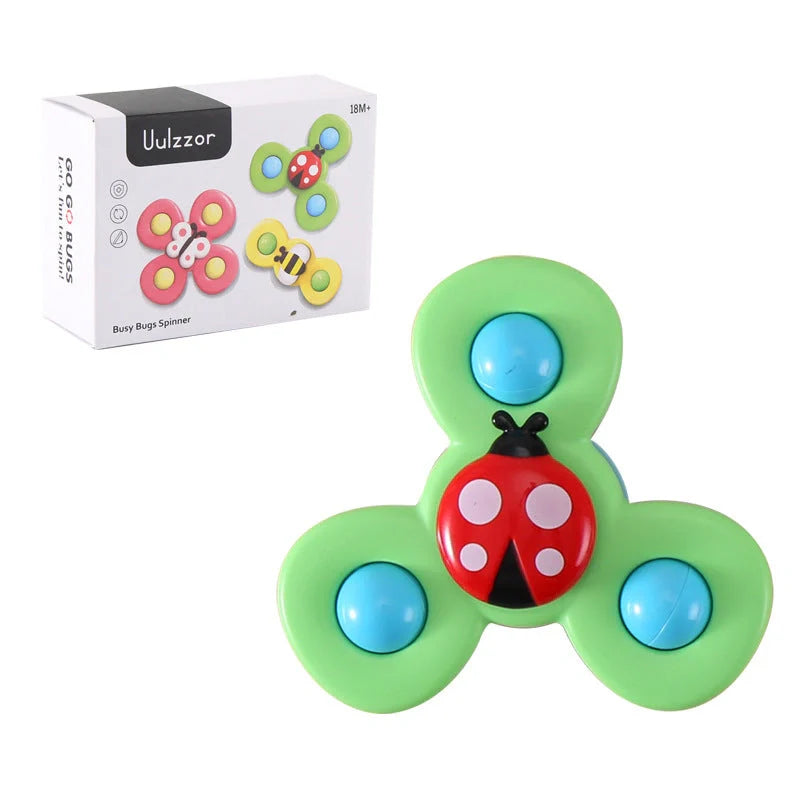 Kids insect spinner rattle bath toy for toddlers, durable and waterproof
