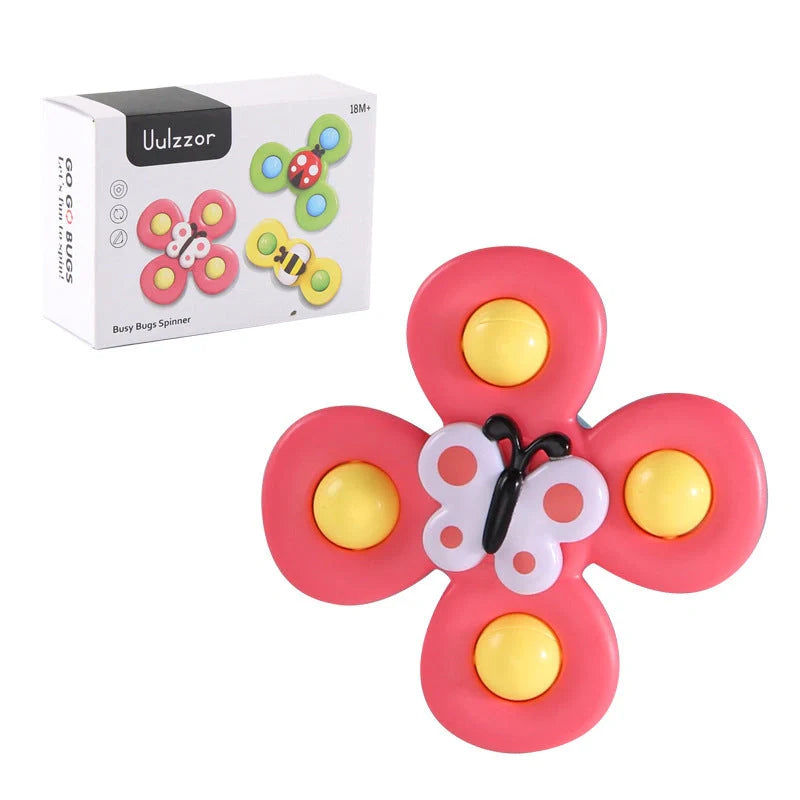Kids insect spinner rattle bath toy for toddlers, durable and waterproof