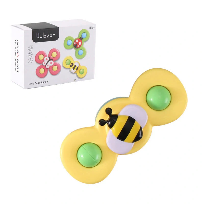 Kids insect spinner rattle bath toy for toddlers, durable and waterproof