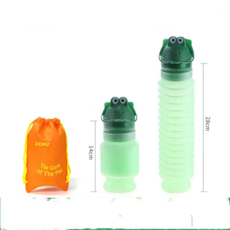 Adjustable portable travel emergency urinal for kids in various colors