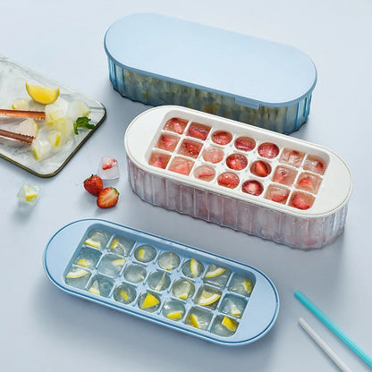 DIY Household Refrigerator Ice Box in various colors with dual ice-making and food storage functionality