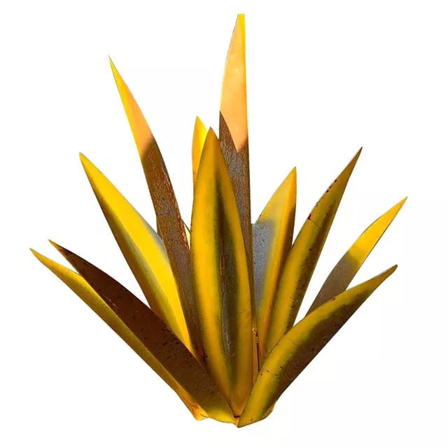 Iron art agave plant garden ornament in various colors and sizes