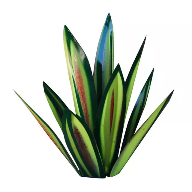 Iron art agave plant garden ornament in various colors and sizes