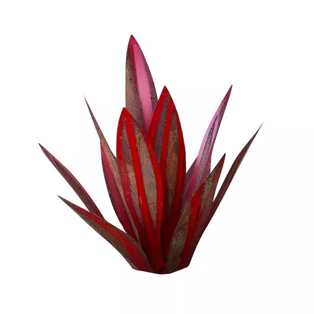 Iron art agave plant garden ornament in various colors and sizes