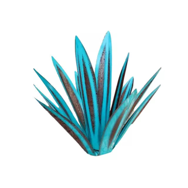 Iron art agave plant garden ornament in various colors and sizes