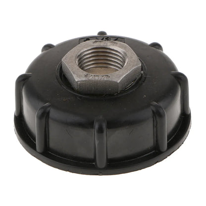 Black PP plastic barrel joint with 304 stainless steel connector for 1000 litre urea and domestic barrels