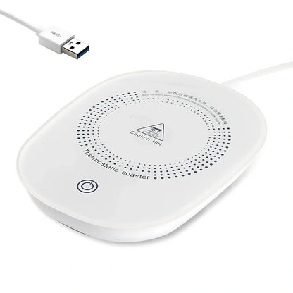 Insulation coaster heating cup with mechanical operation and 16W power rating