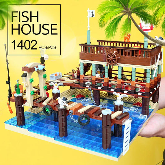 Captain's Wharf building bricks set with nautical theme in 50x9x35cm packaging for children 6+