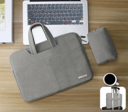 PU leather laptop bag in multiple colours with waterproof and shock-resistant features for 11-15.6 inch notebooks