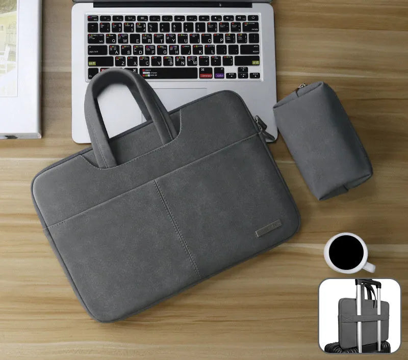 PU leather laptop bag in multiple colours with waterproof and shock-resistant features for 11-15.6 inch notebooks