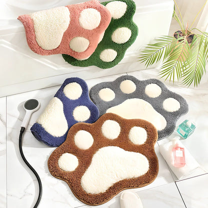 40cm by 60cm anti-slip bathroom carpet door mat in blue colour with chemical fibre construction