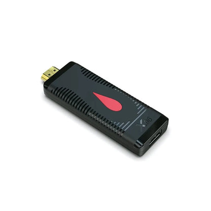 Smart network TV set-top box mini dongle with remote, cable, and power supply for EU UK US