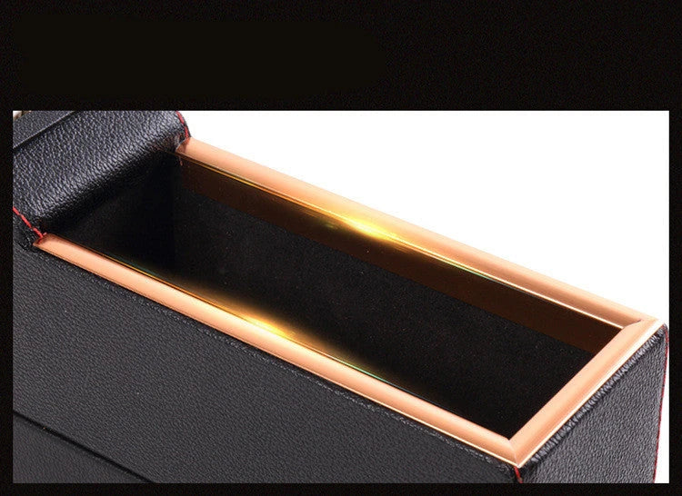 Multifunctional car seat gap organizer made of durable PU leather with multiple compartments and USB charging port