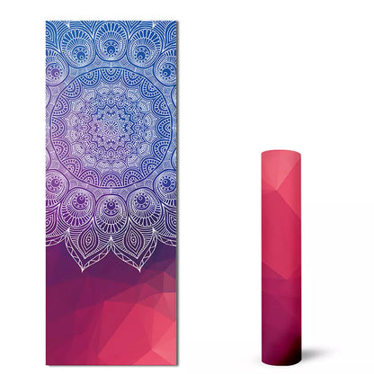 Eco-friendly suede TPE yoga mat with non-slip surface for yoga and Pilates