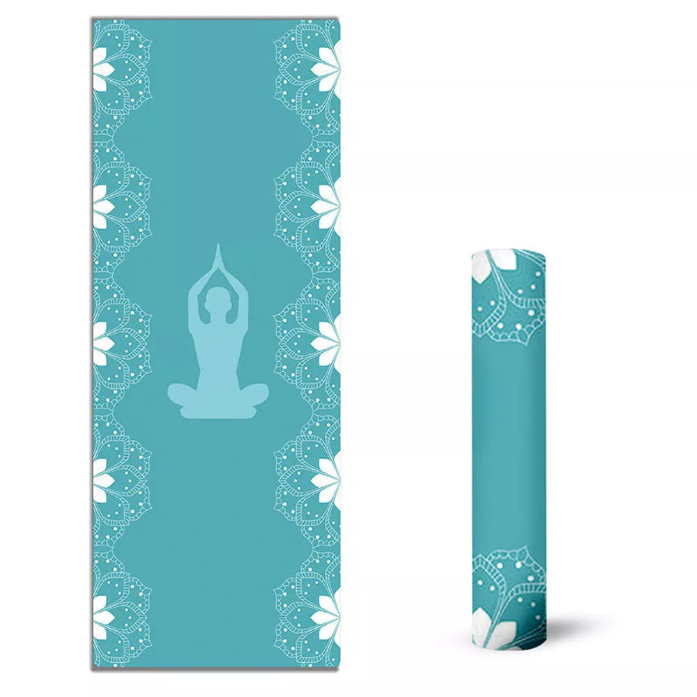 Eco-friendly suede TPE yoga mat with non-slip surface for yoga and Pilates