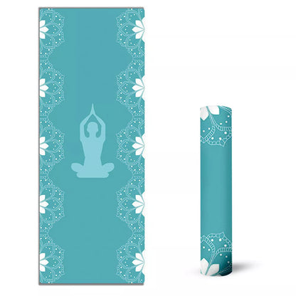 Eco-friendly suede TPE yoga mat with non-slip surface for yoga and Pilates