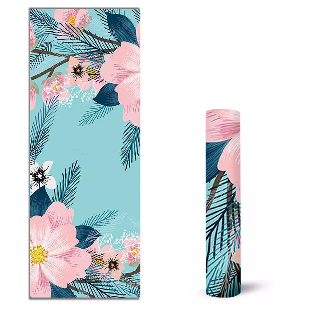 Eco-friendly suede TPE yoga mat with non-slip surface for yoga and Pilates