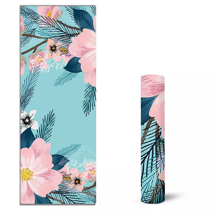 Eco-friendly suede TPE yoga mat with non-slip surface for yoga and Pilates