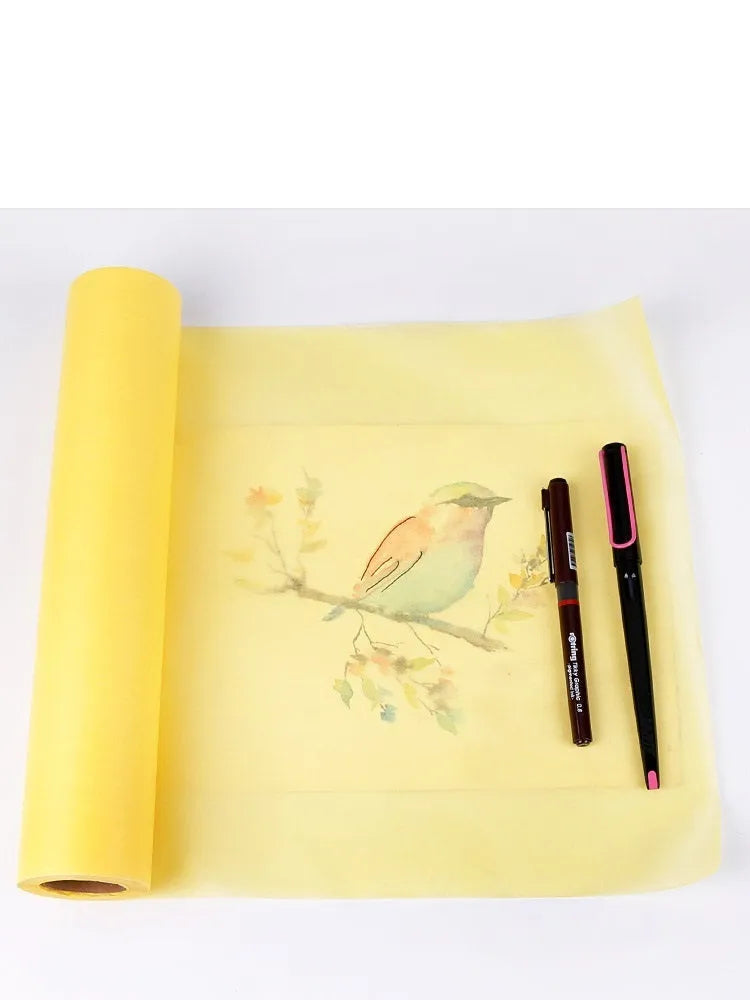 Aikale sketch scroll roll paper in white or yellow, showing three size options for drawing and tracing