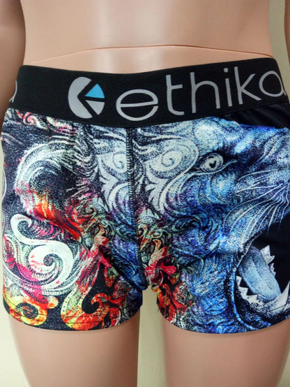 Women's cartoon print two-piece suit in blue, yellow, or black