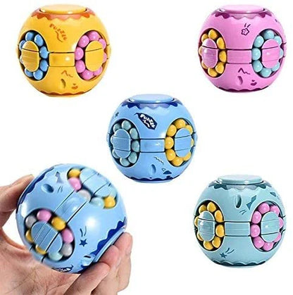 Interactive Magic Bean Toy with rotating colorful beads for stress relief and brain development