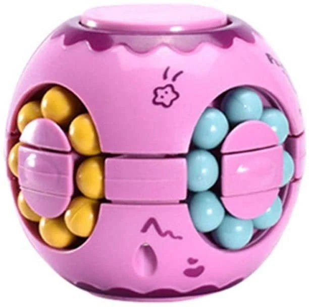 Interactive Magic Bean Toy with rotating colorful beads for stress relief and brain development