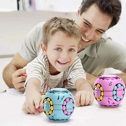 Interactive Magic Bean Toy with rotating colorful beads for stress relief and brain development
