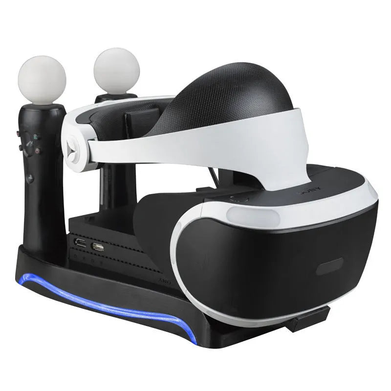 Black PS4 VR controller charging base station for PlayStation 4 virtual reality gamepads