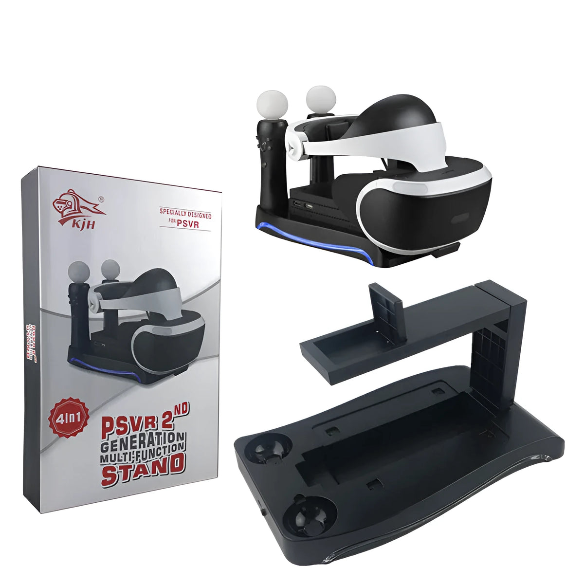 Black PS4 VR controller charging base station for PlayStation 4 virtual reality gamepads